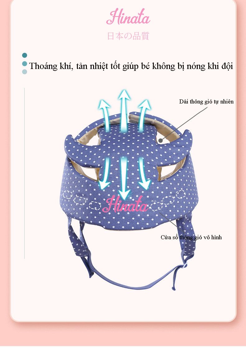 Nón bảo hộ đầu cho bé Hinata NBH02
