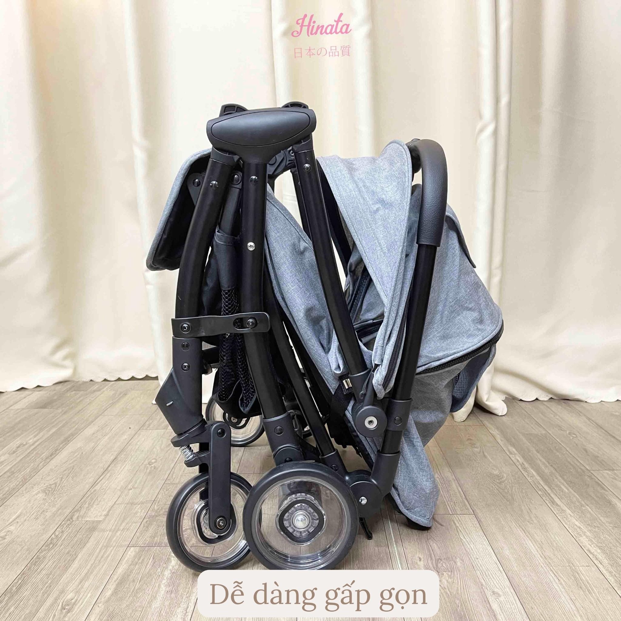 Xe đẩy em bé gấp gọn nhẹ có thể ngồi và nằm XD11 Hinata Nhật Bản