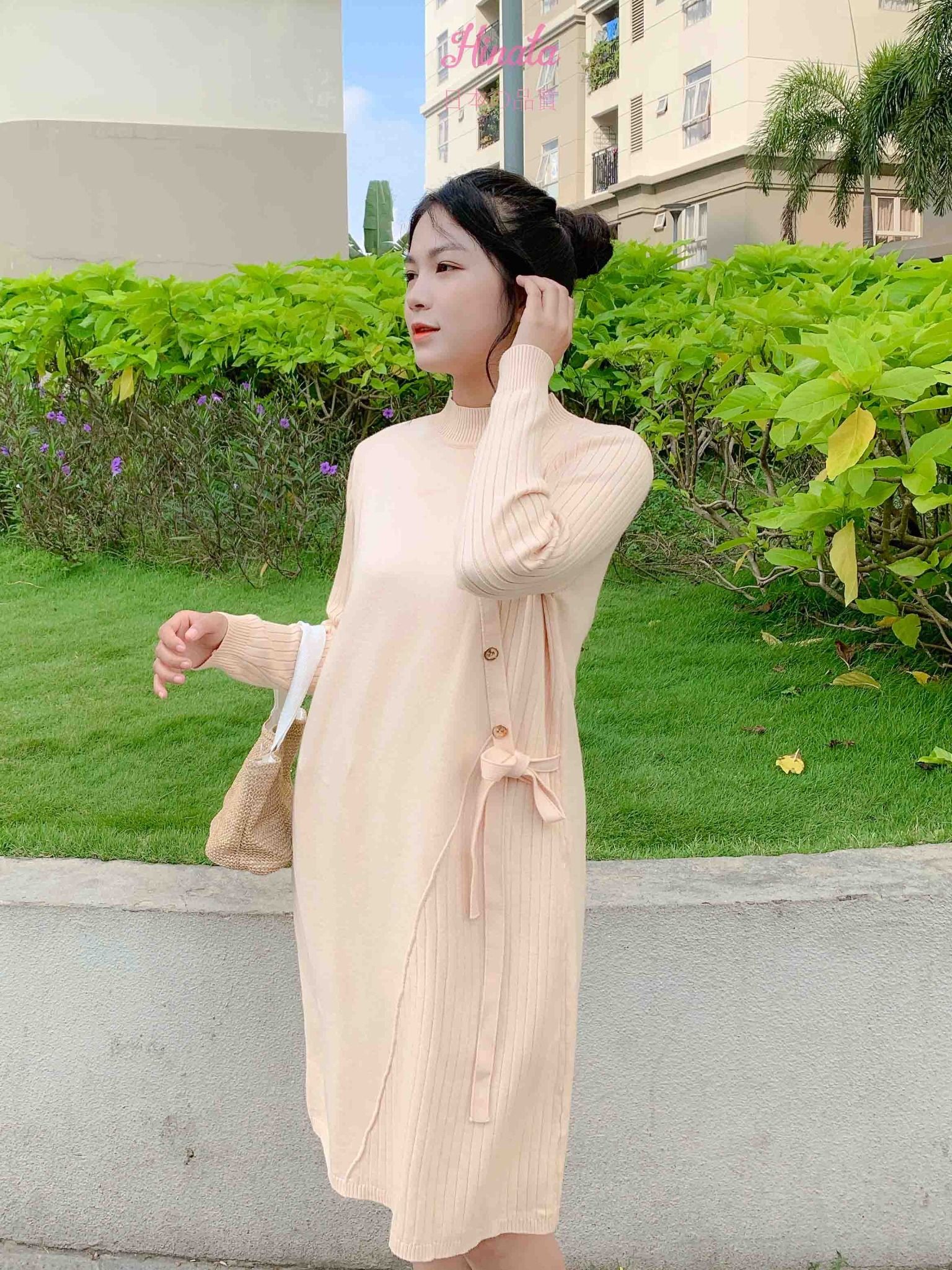 (SALE) Đầm bầu Len dáng xuông Hinata DB025