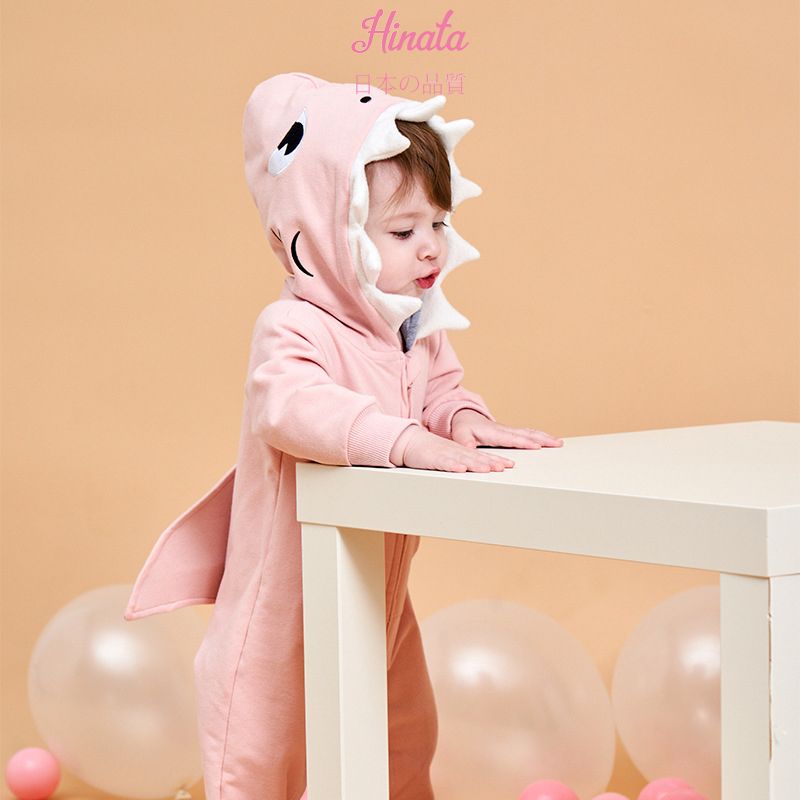 Body Sleepsuit unisex hình cá mập hoạt hình Hinata BF28
