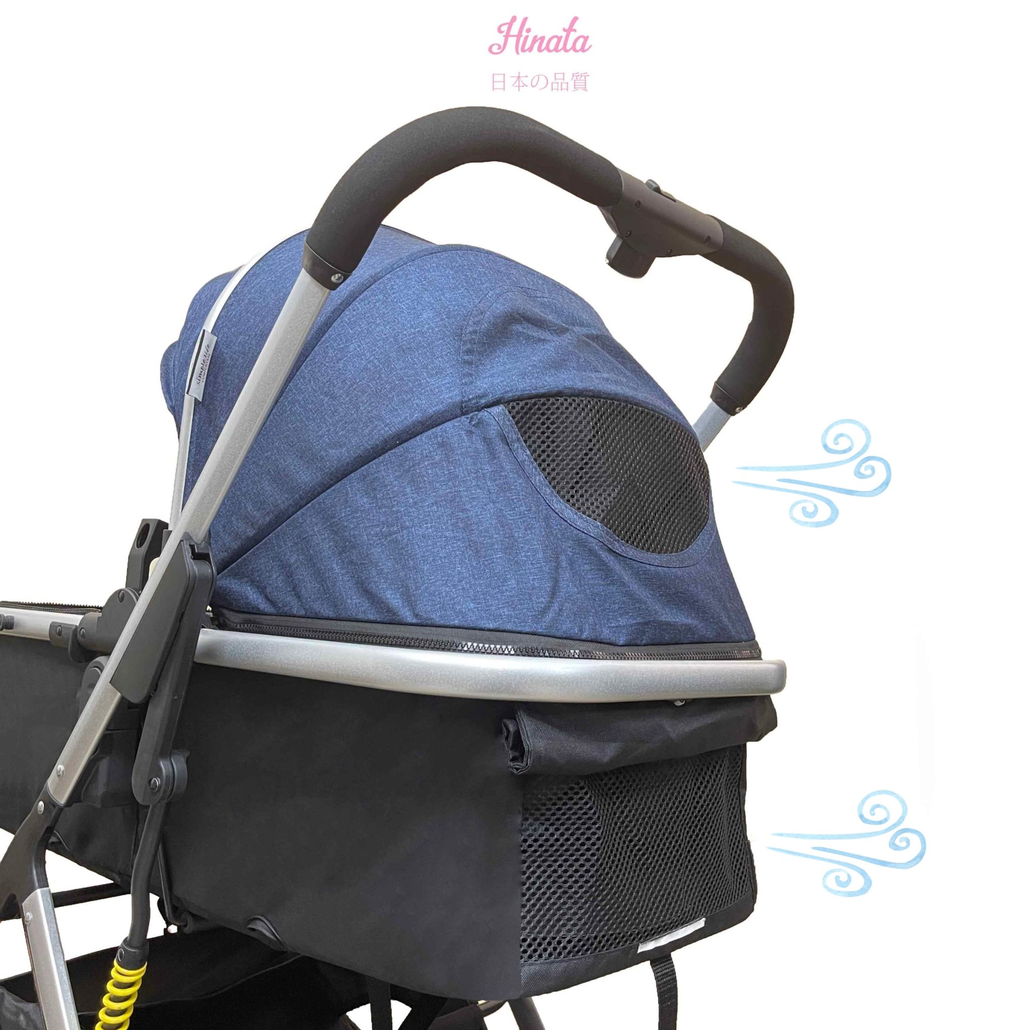 Xe đẩy nôi đi động cao cấp gấp gọn 3 trong 1, đẩy 2 chiều thuận tiện - XD10 Hinata Nhật Bản