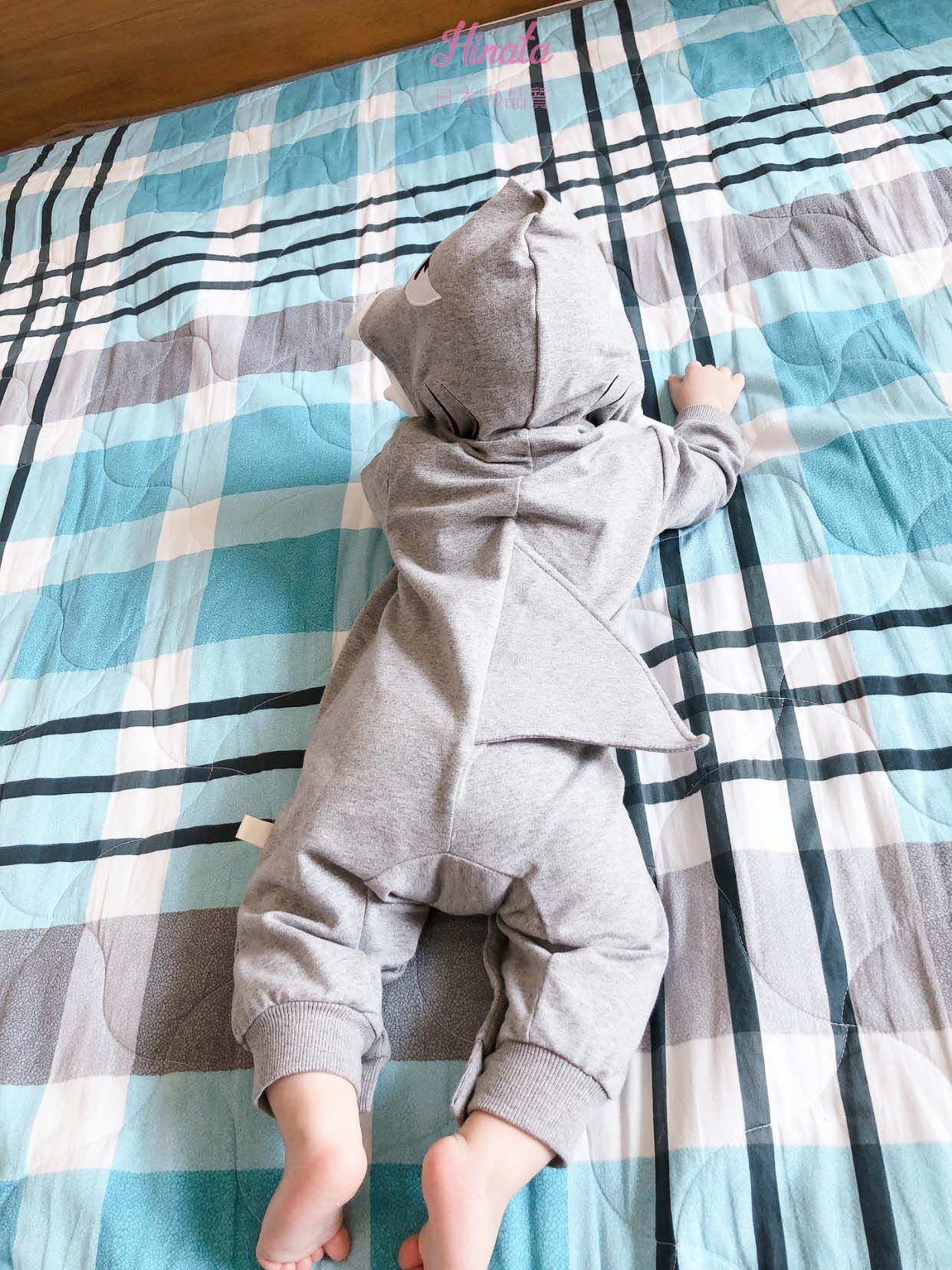  Body Sleepsuit unisex hình cá mập hoạt hình Hinata BF28 