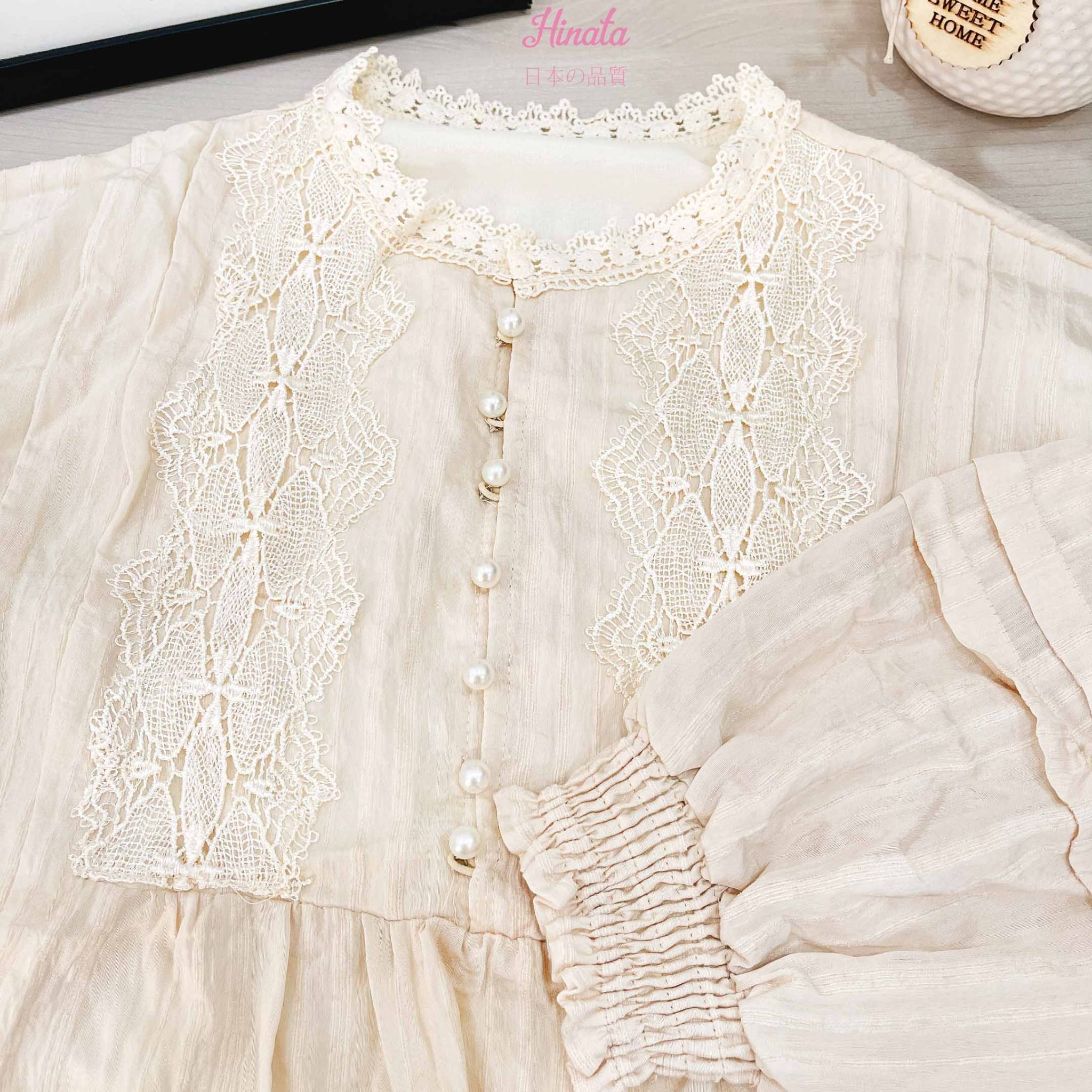 (SALE) Đầm bầu phối ren Hinata DB015