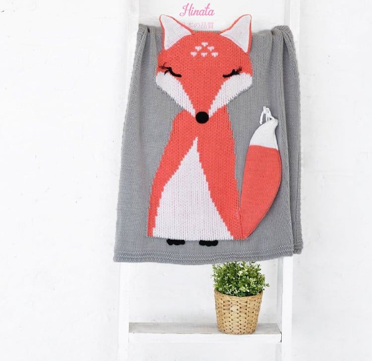 Chăn cáo ba chiều dệt kim cho bé KM03 Hinata Nhật Bản