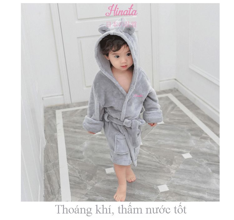 Áo choàng tắm Nhật Bản cho bé A05 - Chất vải mềm mịn, thấm hút tốt