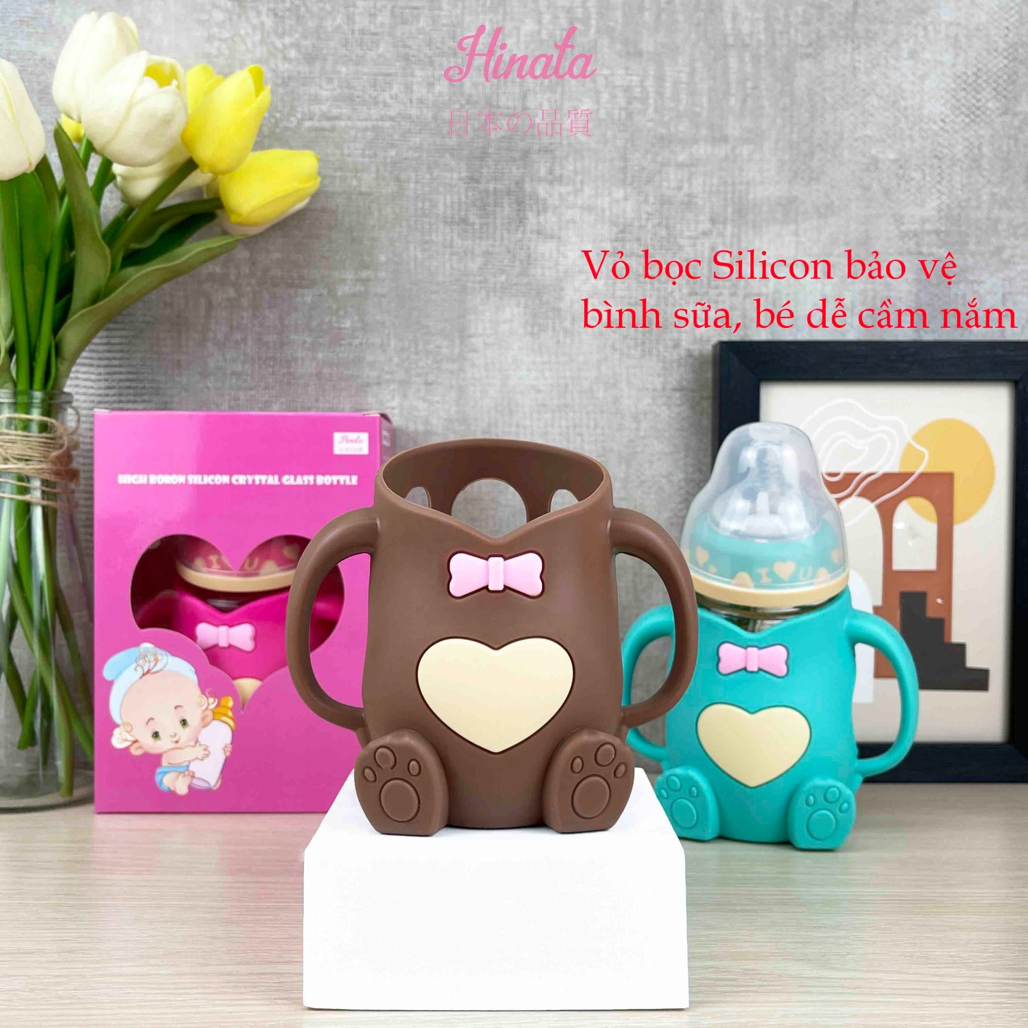 Bình sữa thủy tinh chống sặc cho bé Hinata BS01