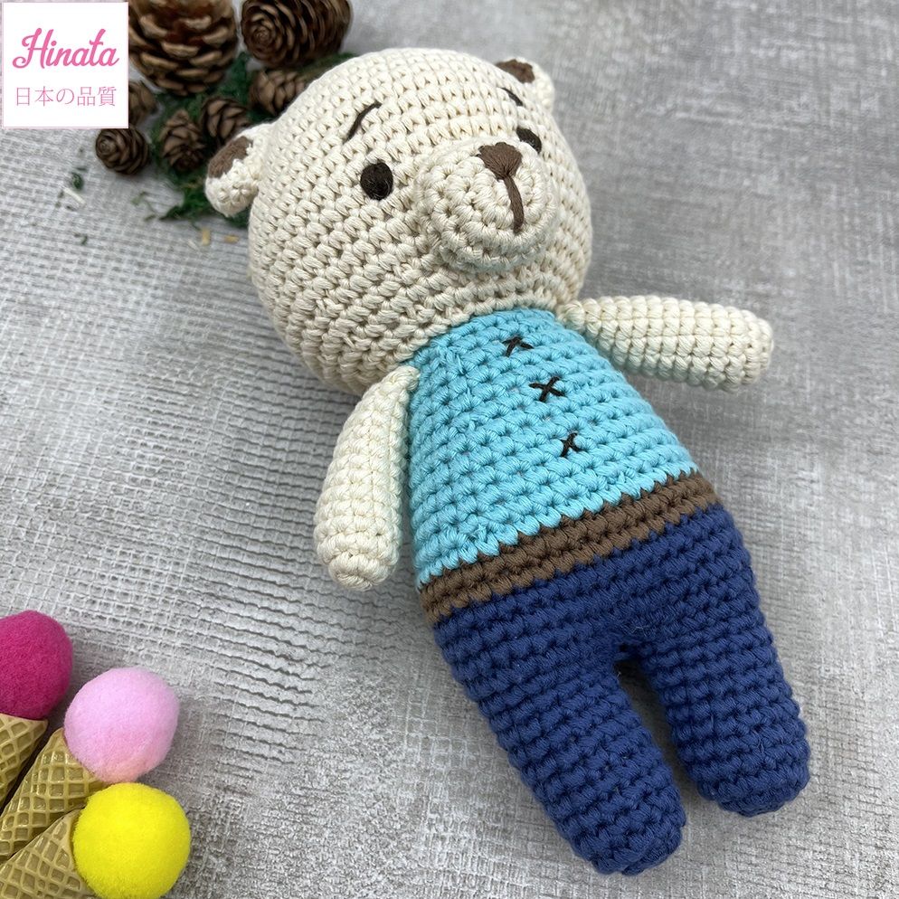 Gấu len Pookie Hinata TLEN13_An toàn với làn da nhạy cảm của bé
