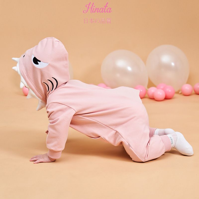 Body Sleepsuit unisex hình cá mập hoạt hình Hinata BF28