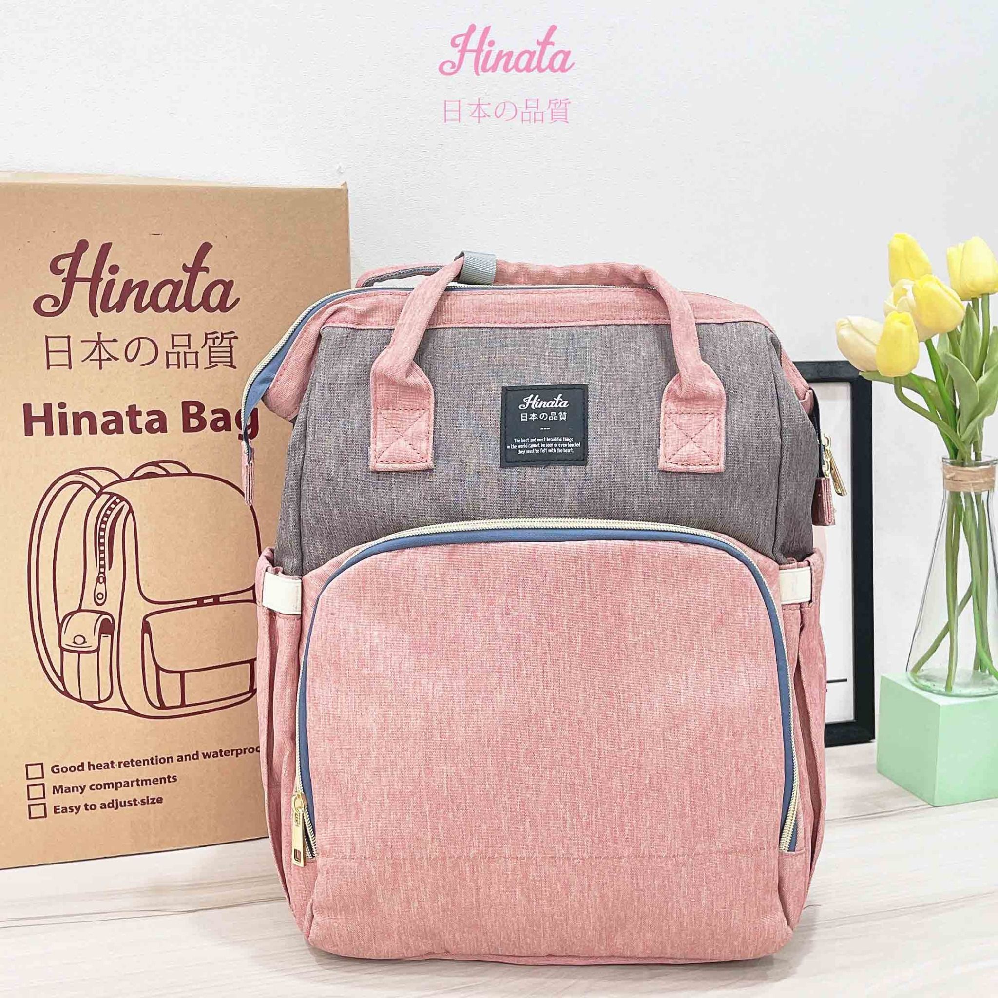 Balo bỉm sữa nôi di động BL04 Hinata Nhật Bản
