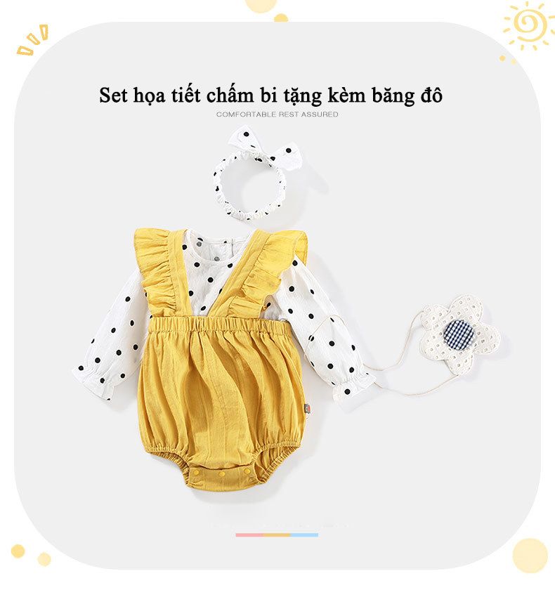 Bodysuit cho bé gái phong cách Hàn Quốc Hinata BF26
