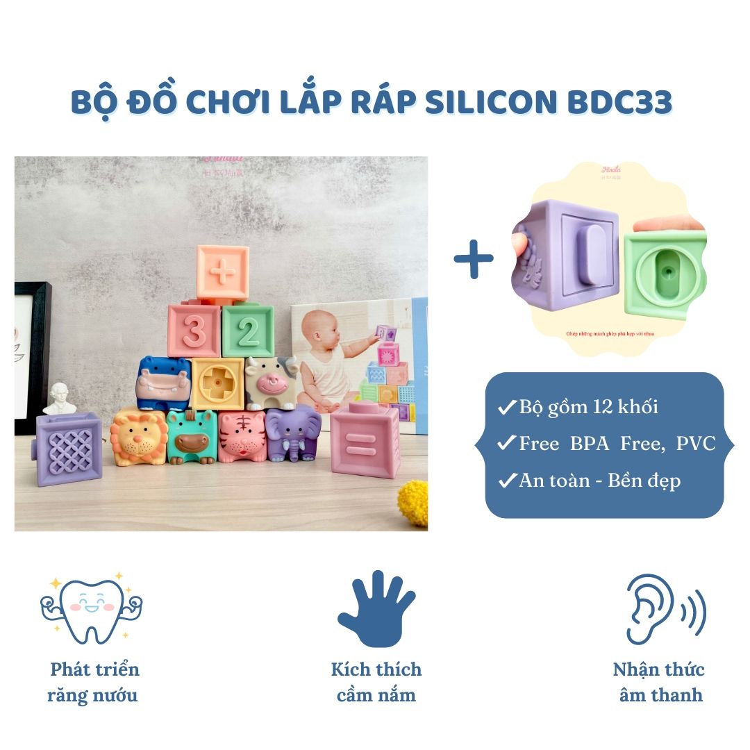 Bộ đồ chơi khối lắp ráp cao cấp dành cho bé BDC33
