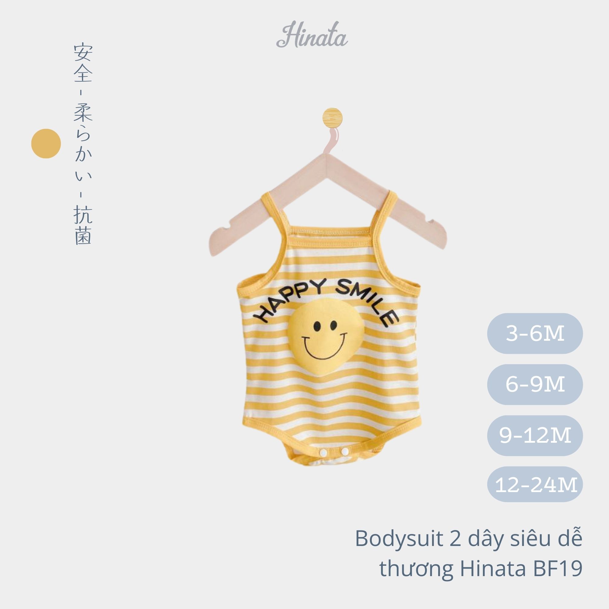 Bodysuit unisex 2 dây siêu dễ thương Hinata BF19