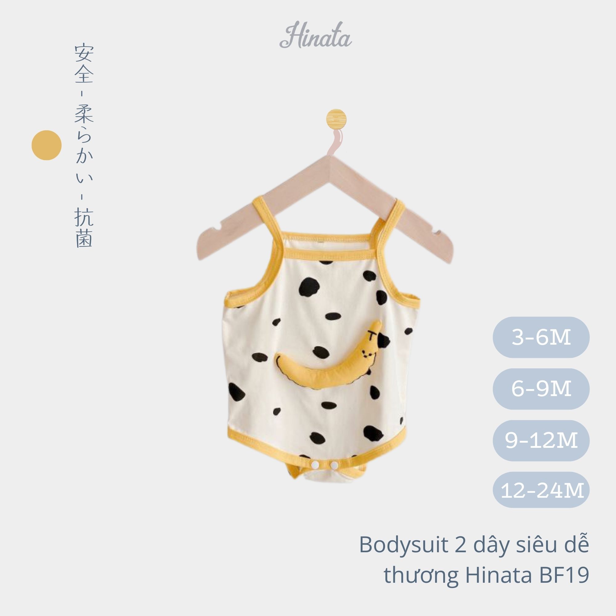 Bodysuit unisex 2 dây siêu dễ thương Hinata BF19