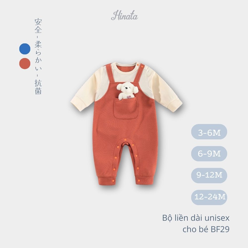 Body Sleepsuit unisex túi gấu Hinata BF29
