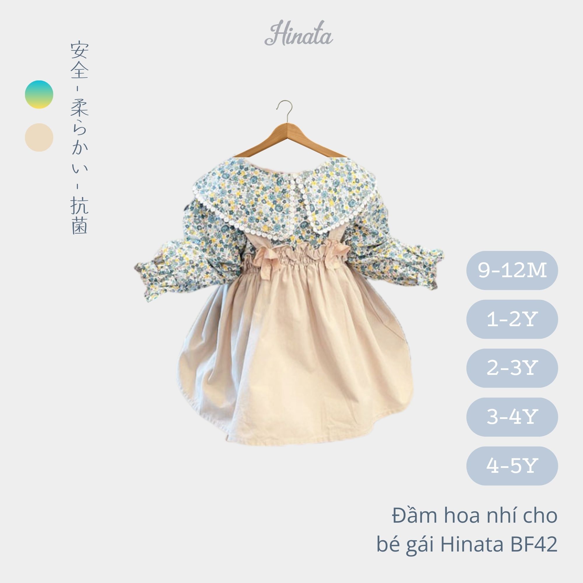 Đầm hoa nhí cho bé gái Hinata BF42