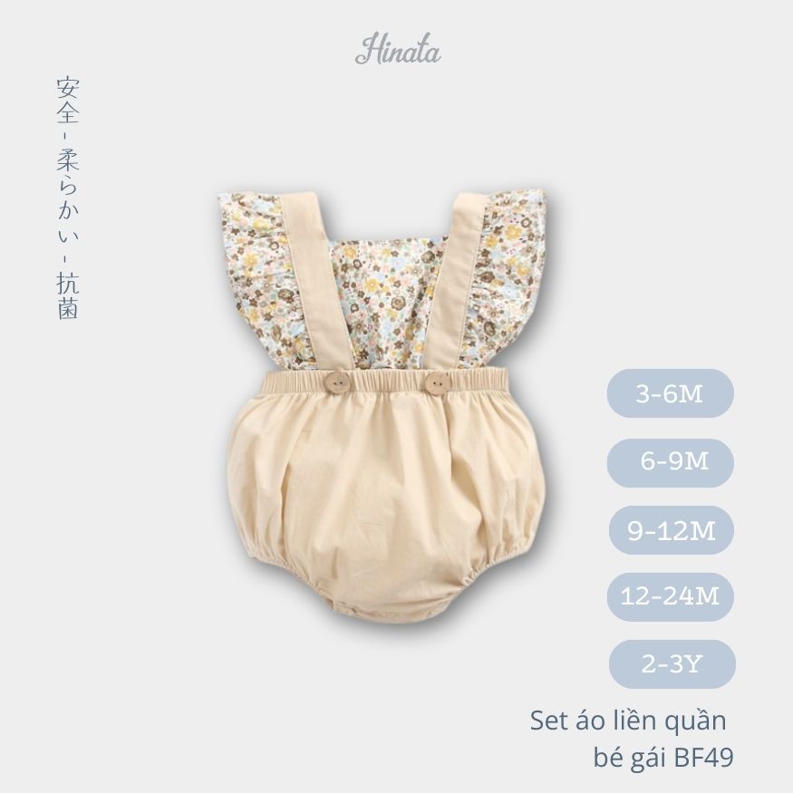 Set romper mùa xuân siêu dễ thương cho bé gái BF49