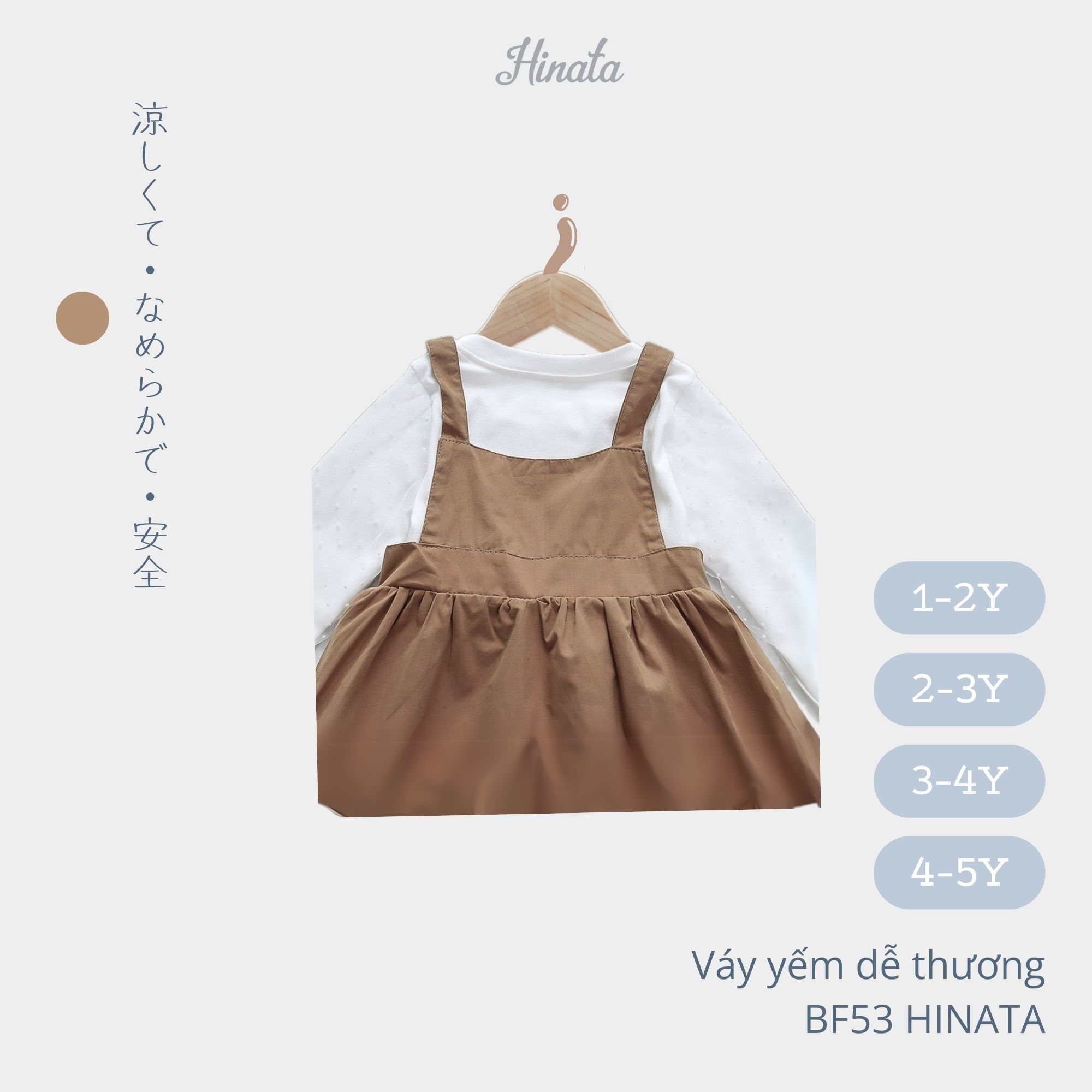 Váy yếm dễ thương cho bé gái BF53 Hinata