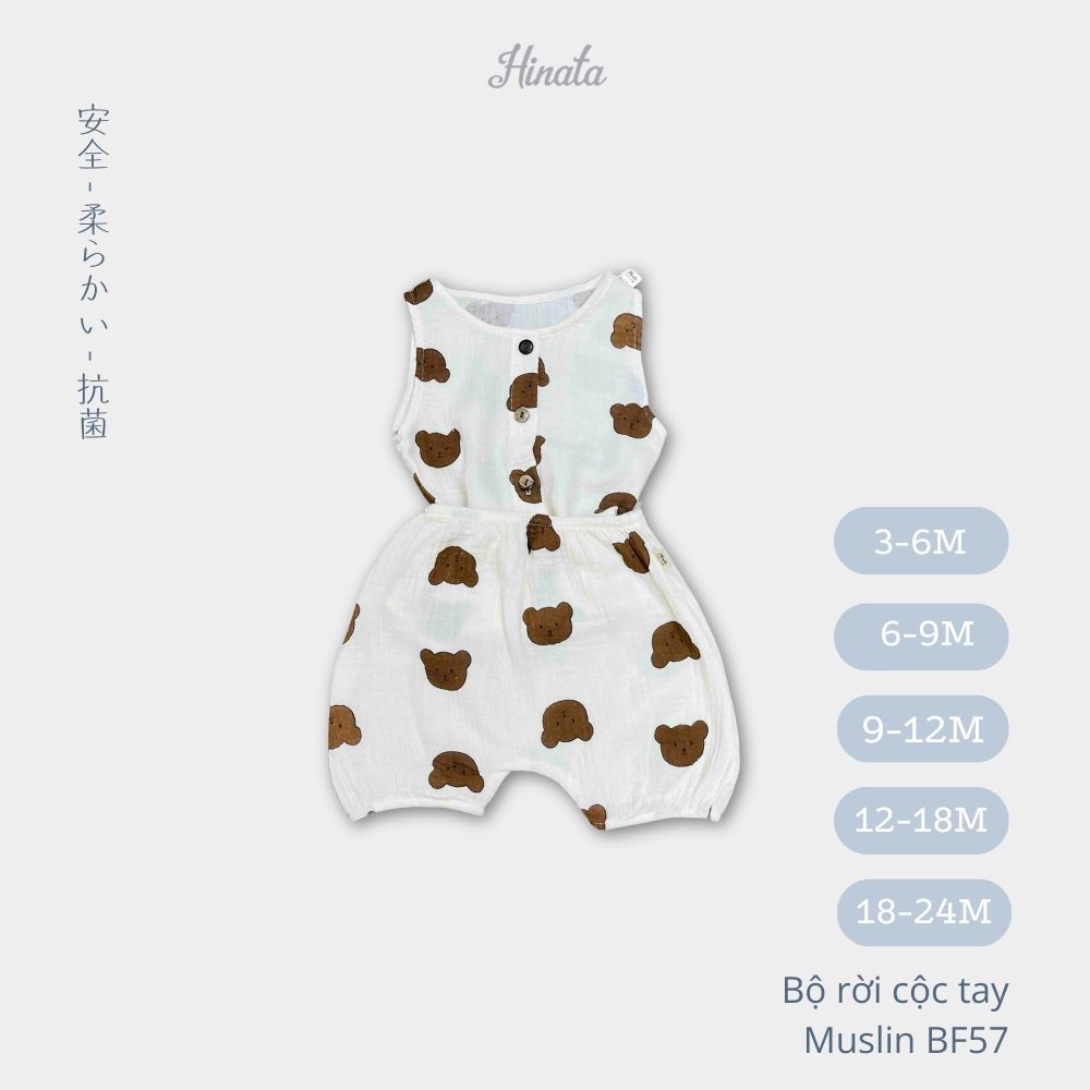 Đồ baby Muslin Unisex Hinata BF57