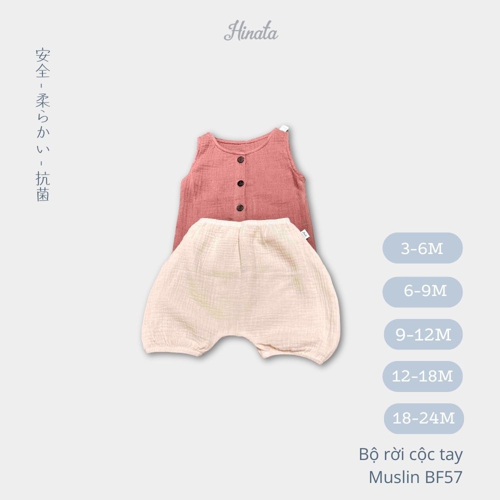 Đồ baby Muslin Unisex Hinata BF57