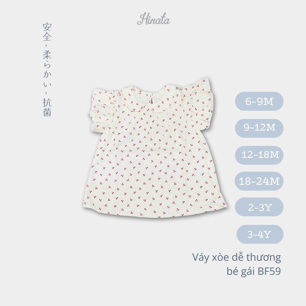Váy xòe Muslin bé gái Hinata BF59