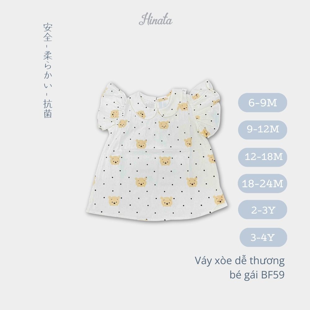 Váy xòe Muslin bé gái Hinata BF59