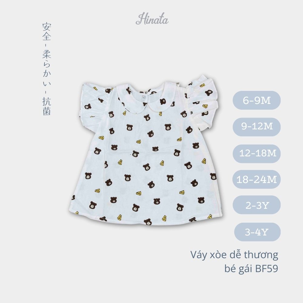 Váy xòe Muslin bé gái Hinata BF59