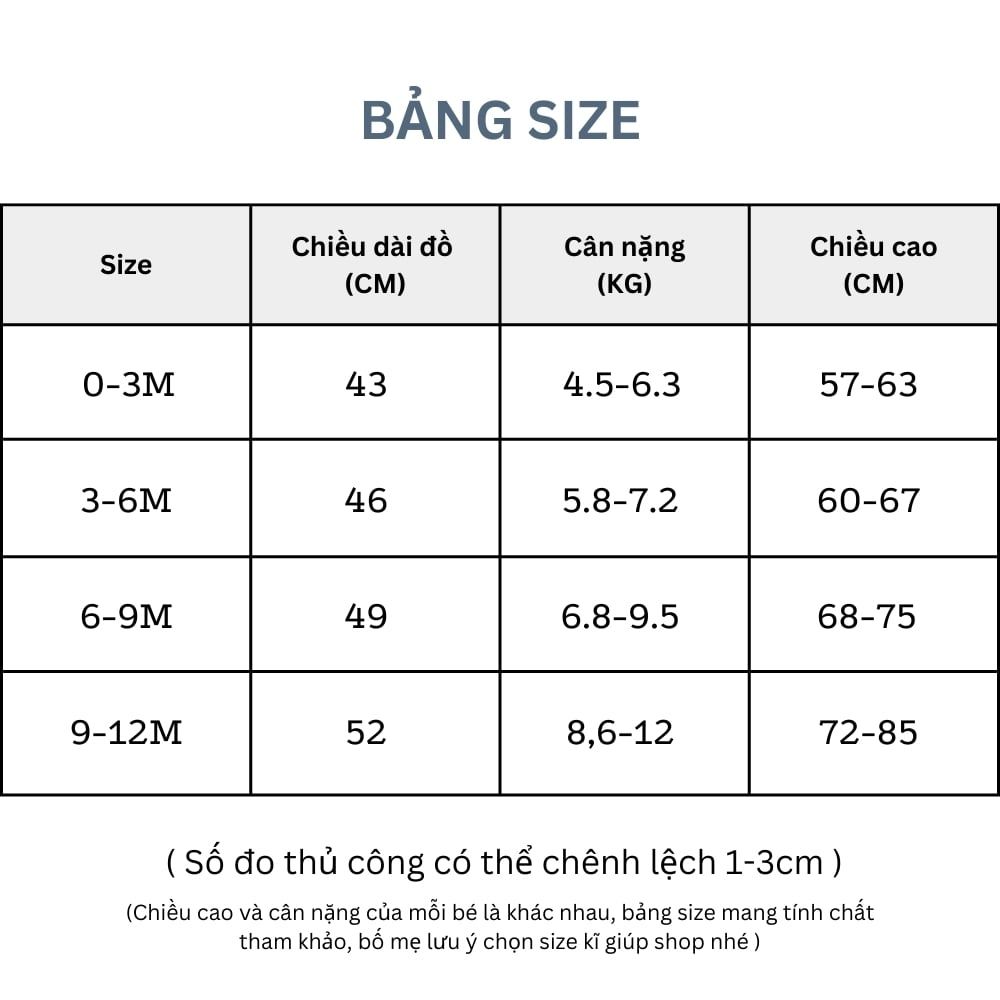 (02Set) Bộ liền ngắn tay cho bé sơ sinh từ 0-12 tháng BFL010N
