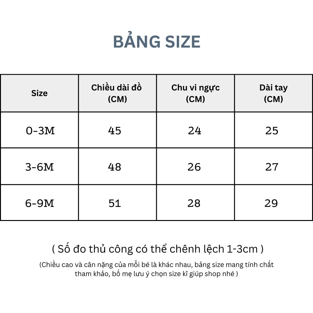 (03Set) Bộ liền dài tay cho bé sơ sinh từ 0-9 tháng BFL013D ( có kèm mũ )