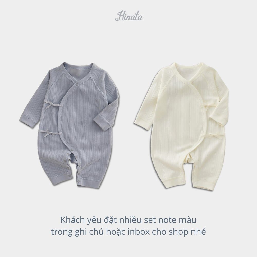 (02Set) Bộ liền dài tay cho bé sơ sinh từ 0-9 tháng BFL014D