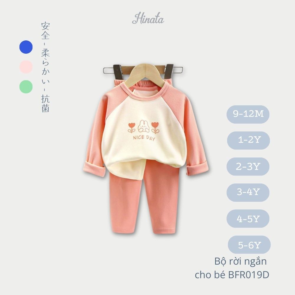 (02 Bộ) Bộ Rời Dài Tay Cho Bé Hinata BFR019D