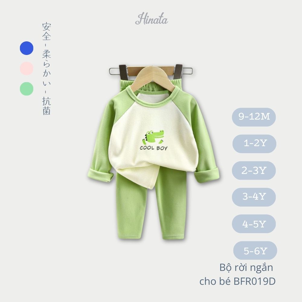 (03 Bộ) Bộ Rời Dài Tay Cho Bé Hinata BFR019D