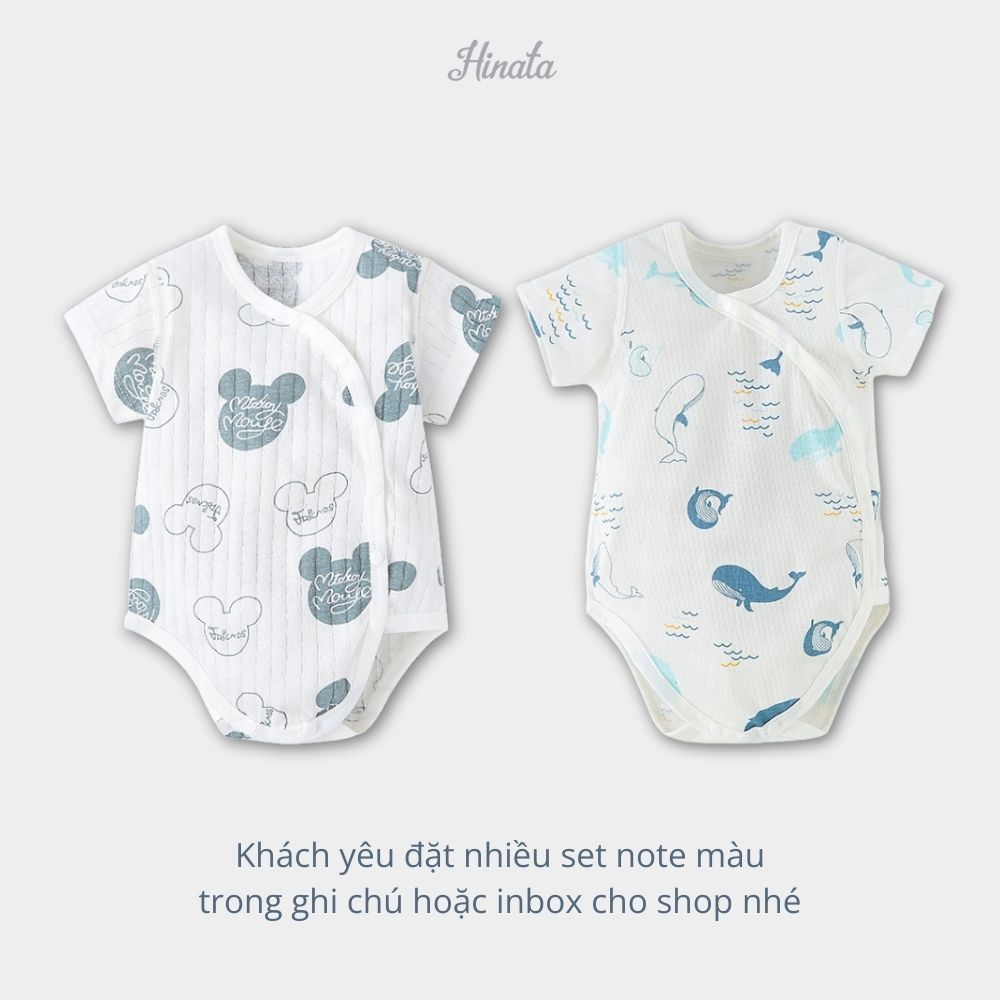 (1 Set) Bodysuit ngắn cho bé sơ sinh từ 0-12 tháng BFS002N