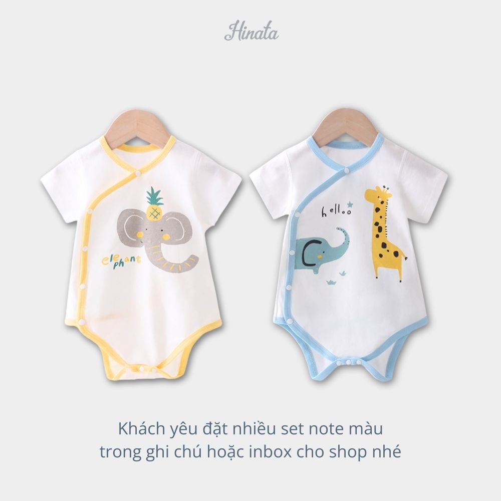 (02Set) Bodysuit ngắn cho bé sơ sinh từ 0-12 tháng Hinata BFS003N