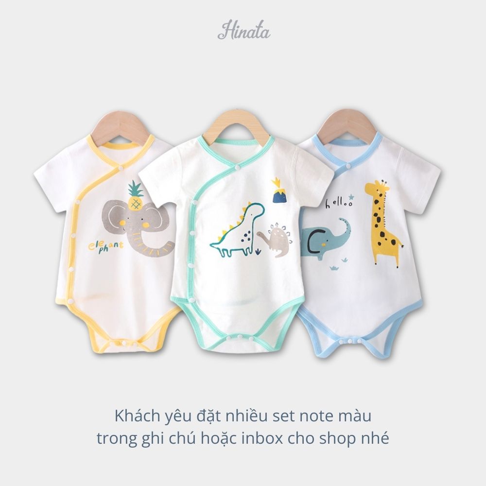 (03Set) Bodysuit ngắn cho bé sơ sinh từ 0-12 tháng Hinata BFS003N