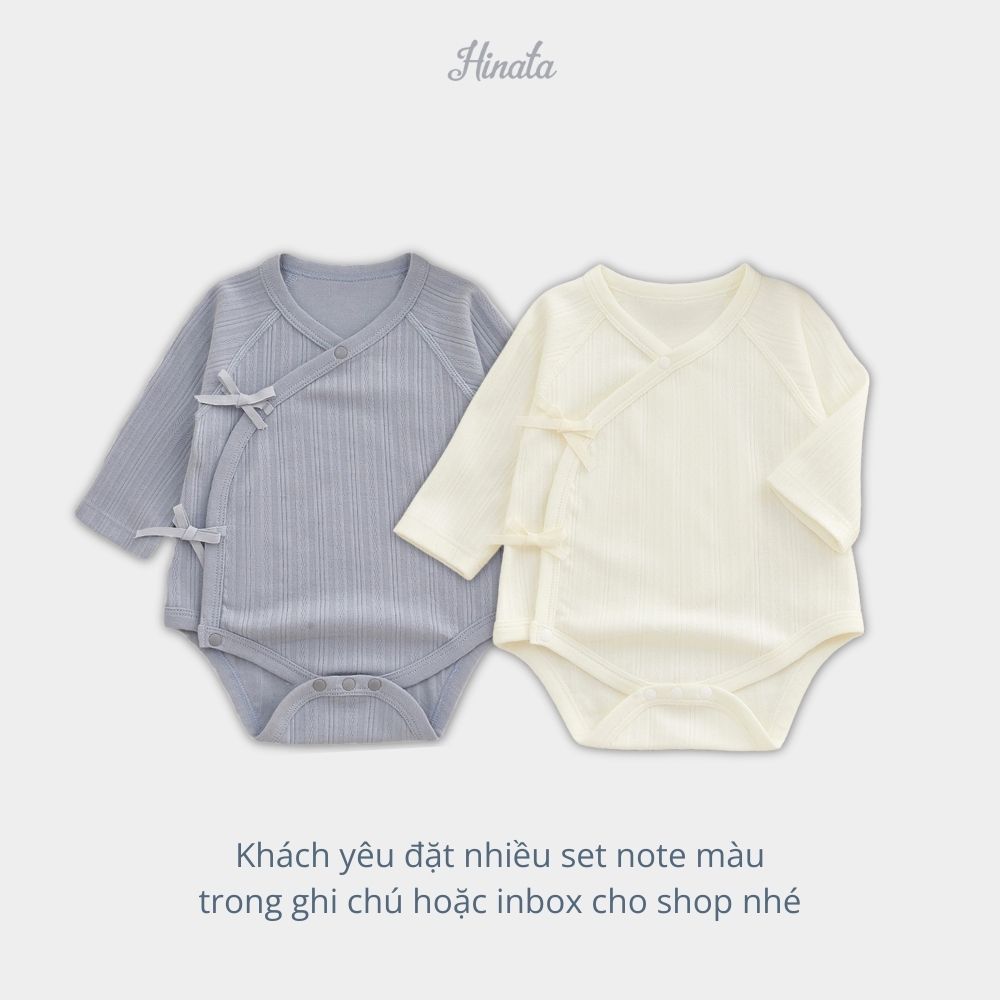 (02Set) Bodysuit dài tay cho bé sơ sinh từ 0-12 tháng BFS008D