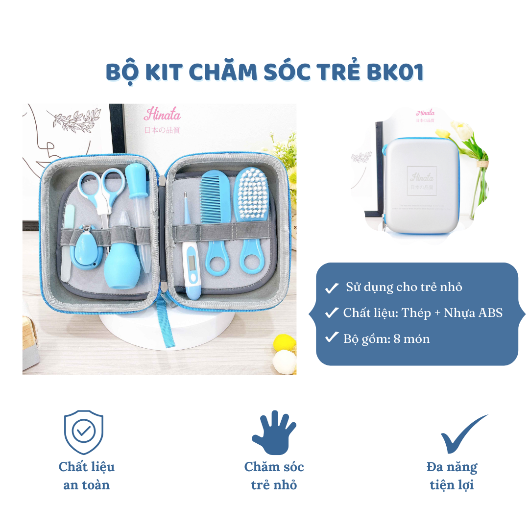 Bộ Kit chăm sóc trẻ nhỏ BK01 - 8 in 1 - Thương hiệu Hinata Nhật Bản