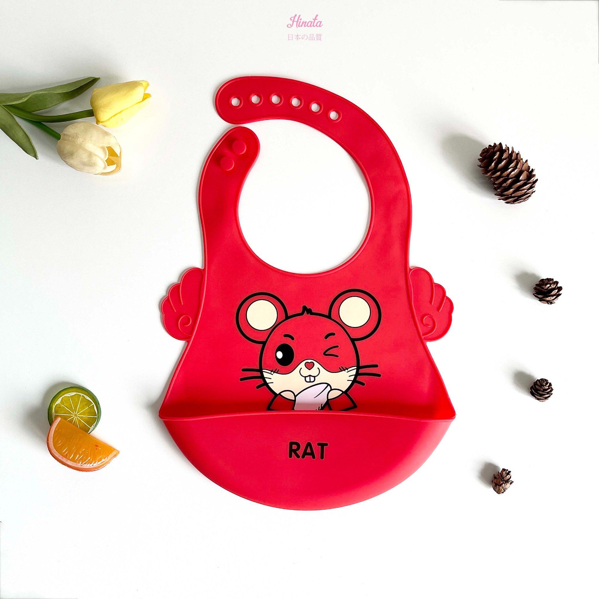 Yếm ăn dặm Hinata silicone trẻ em ba chiều Y09