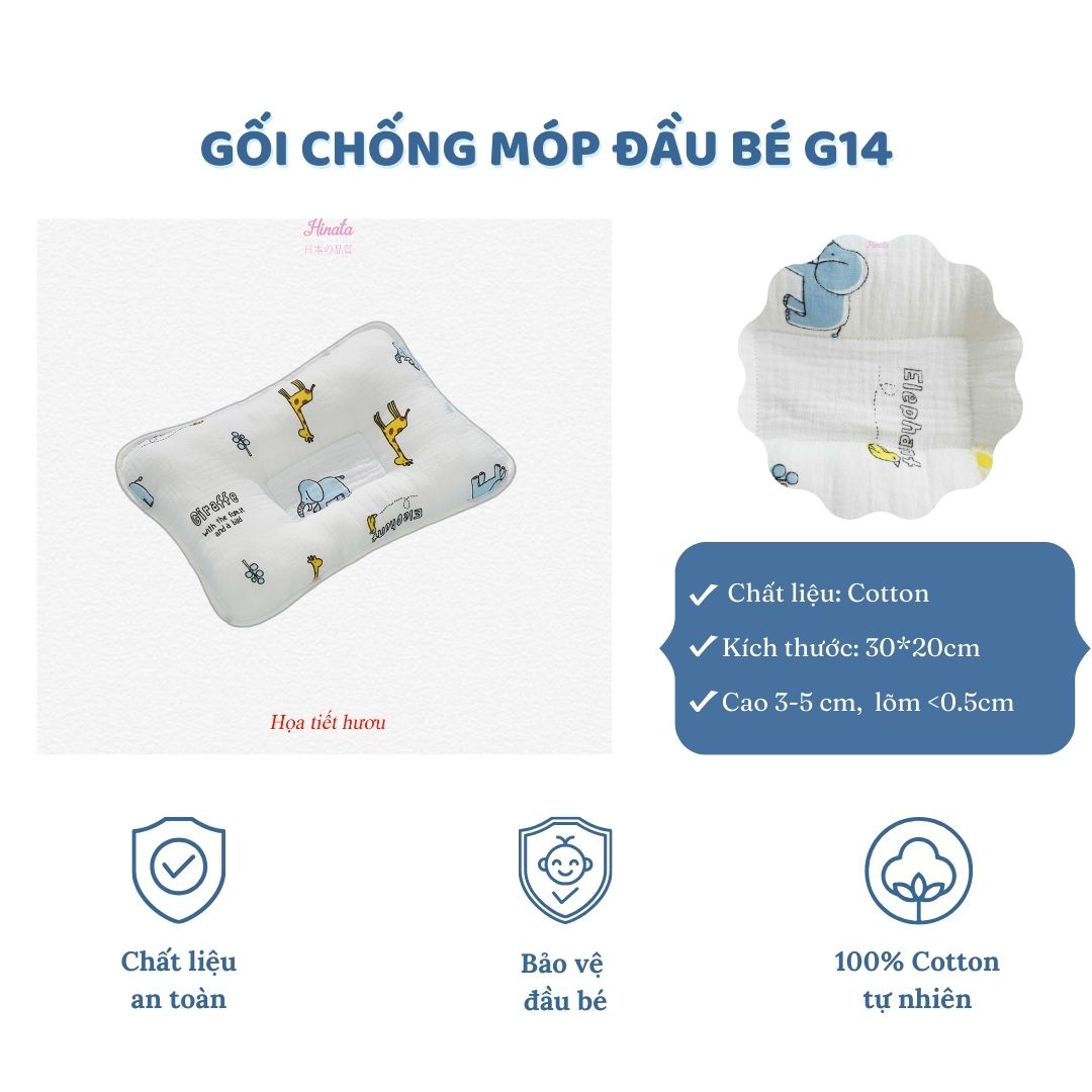 Gối cố định chống móp đầu cho bé G14