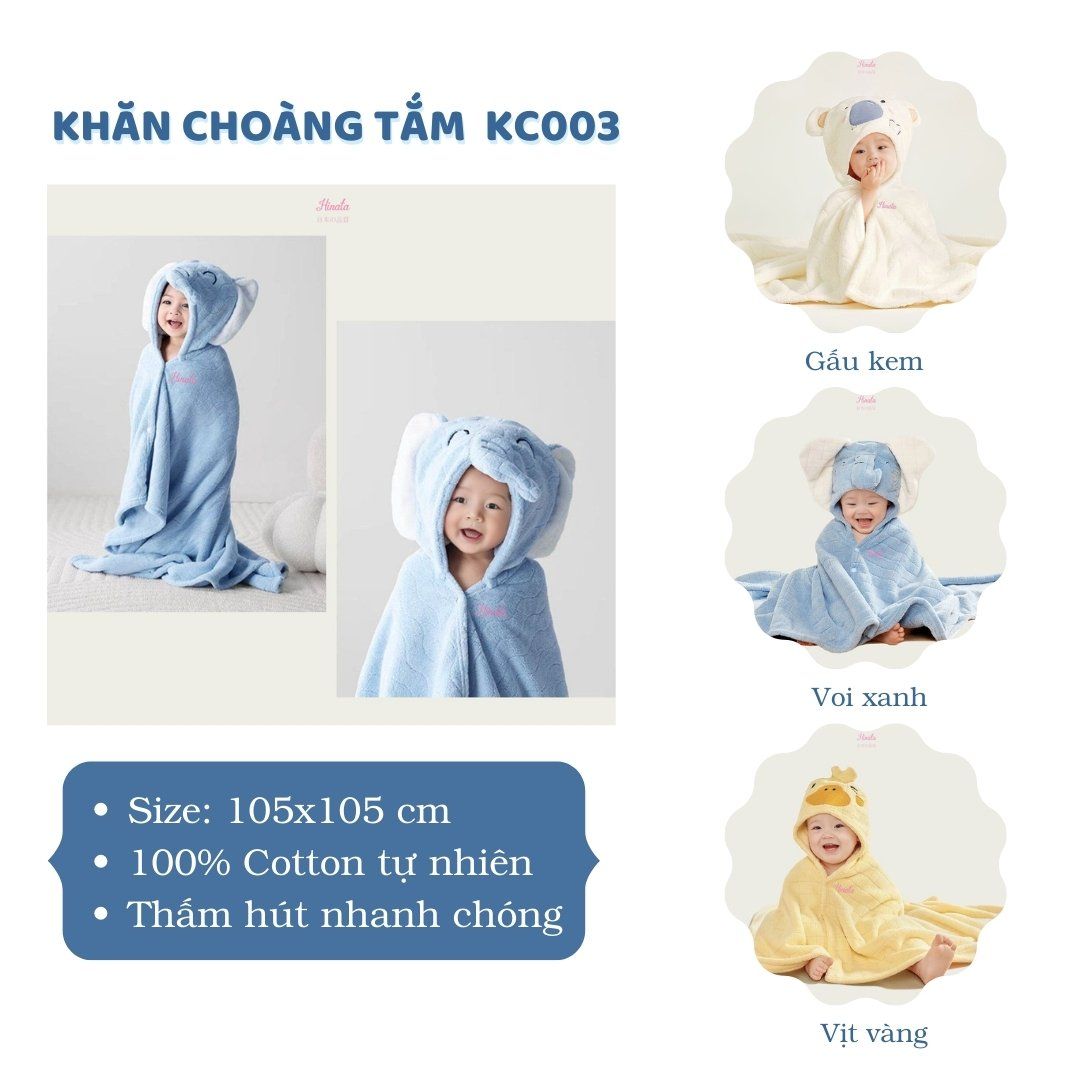 Khăn choàng tắm thấm hút KC003 Hinata