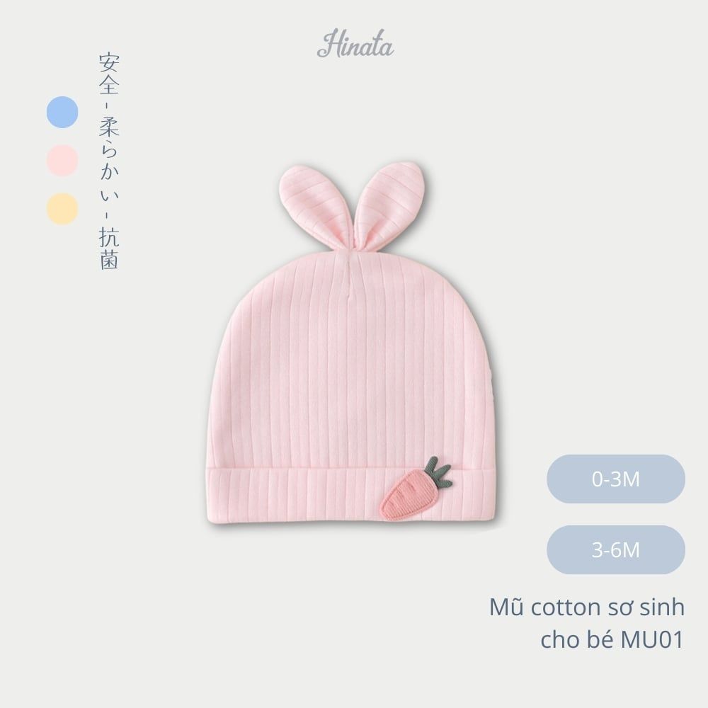 Mũ sơ sinh cho bé Unisex Hinata MU01