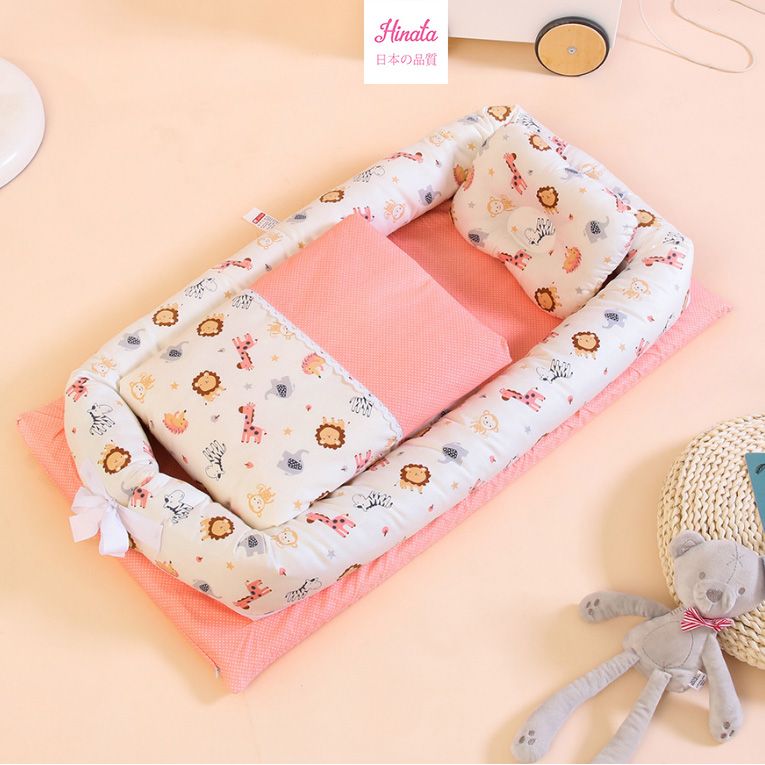Combo giường nệm cho bé Hinata N02 (Có kèm chăn)