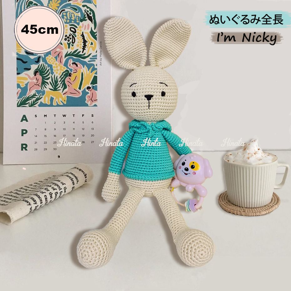 Thỏ len Nicky Hinata TLEN02_An toàn với làn da nhạy cảm của bé