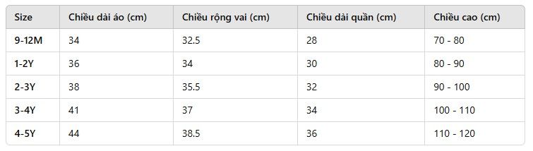 Set đồ kiểu cho bé trai 9 tháng - 5 tuổi Hinata BFK103