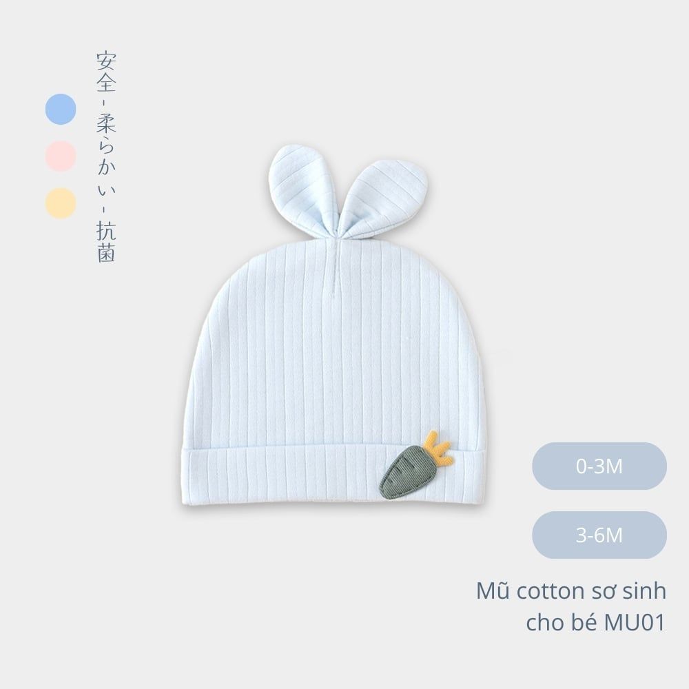 Mũ sơ sinh cho bé Unisex Hinata MU01