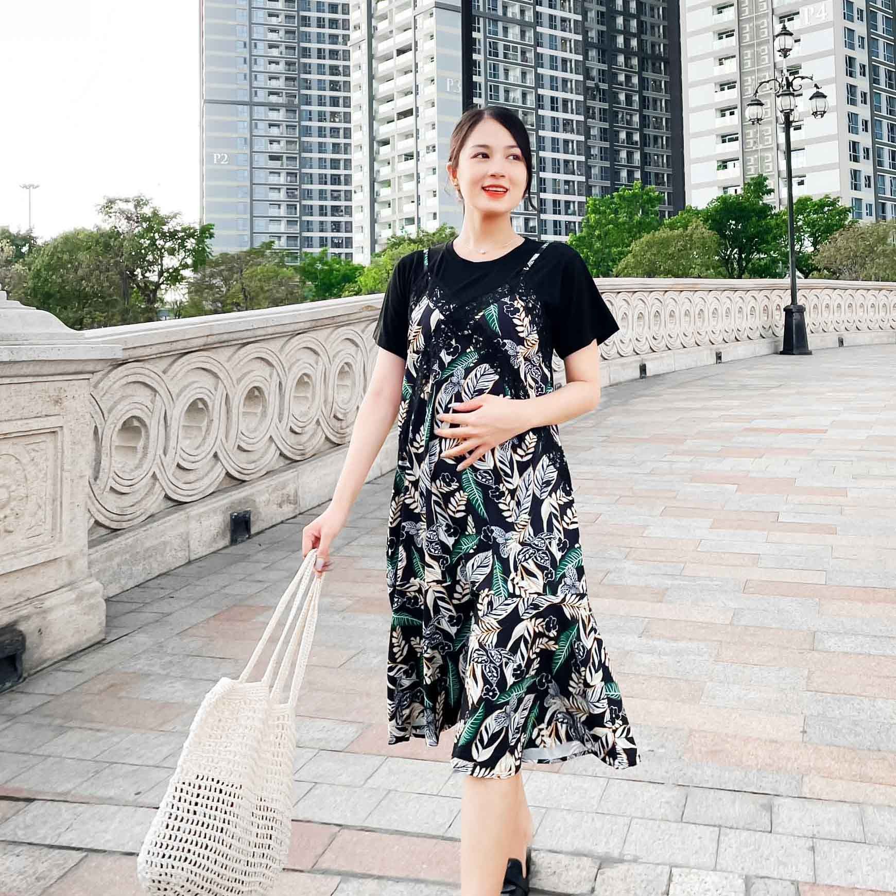 (SALE) Đầm bầu yếm Hinata DB017