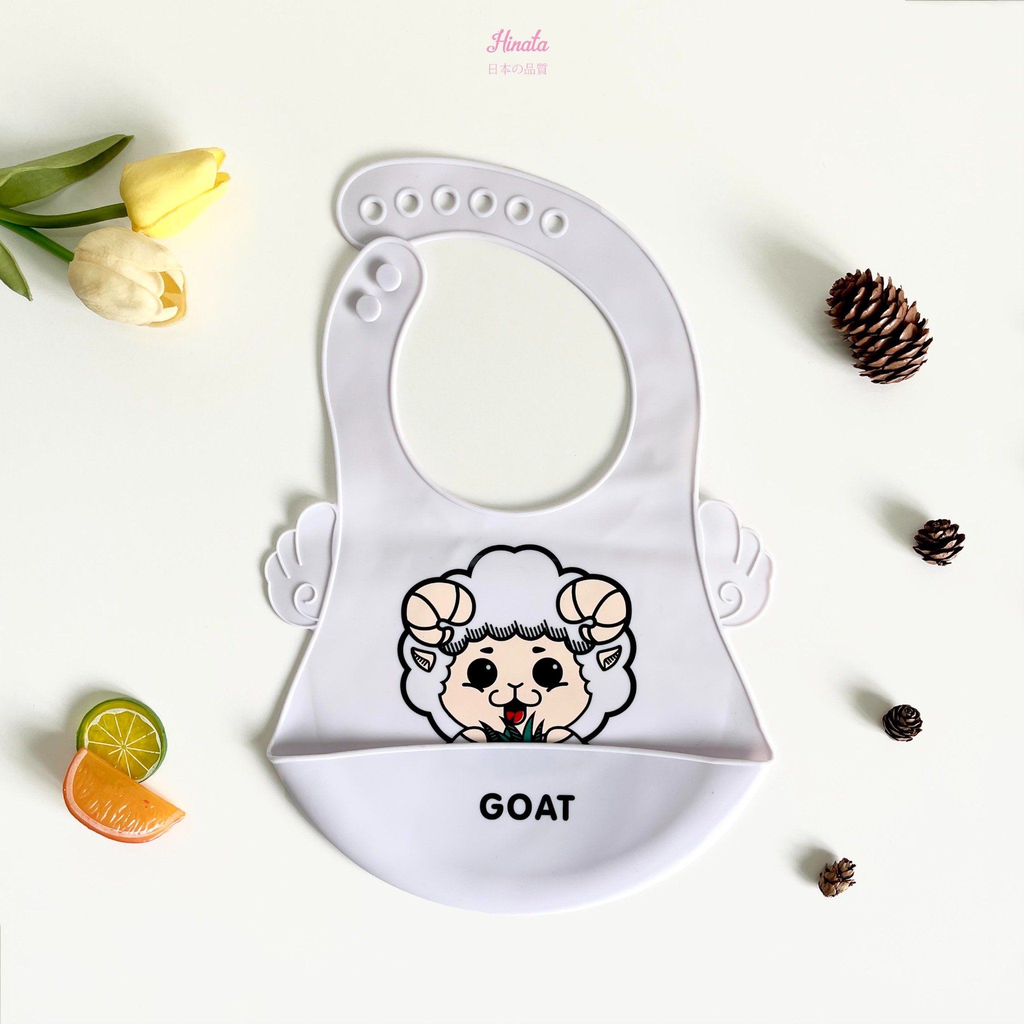 Yếm ăn dặm Hinata silicone trẻ em ba chiều Y09