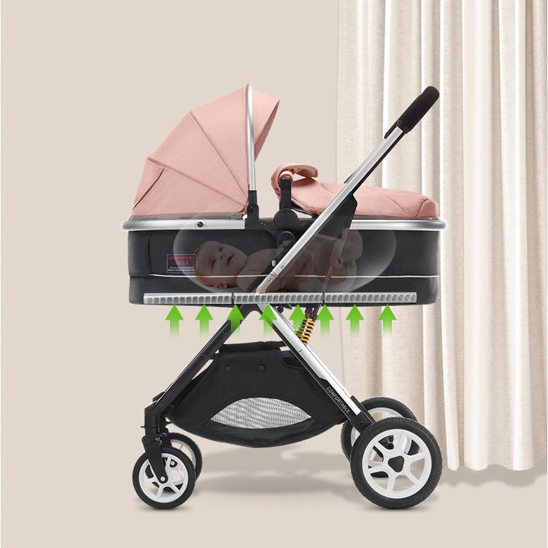 Xe đẩy nôi đi động cao cấp gấp gọn 3 trong 1, đẩy 2 chiều thuận tiện - XD10 Hinata Nhật Bản