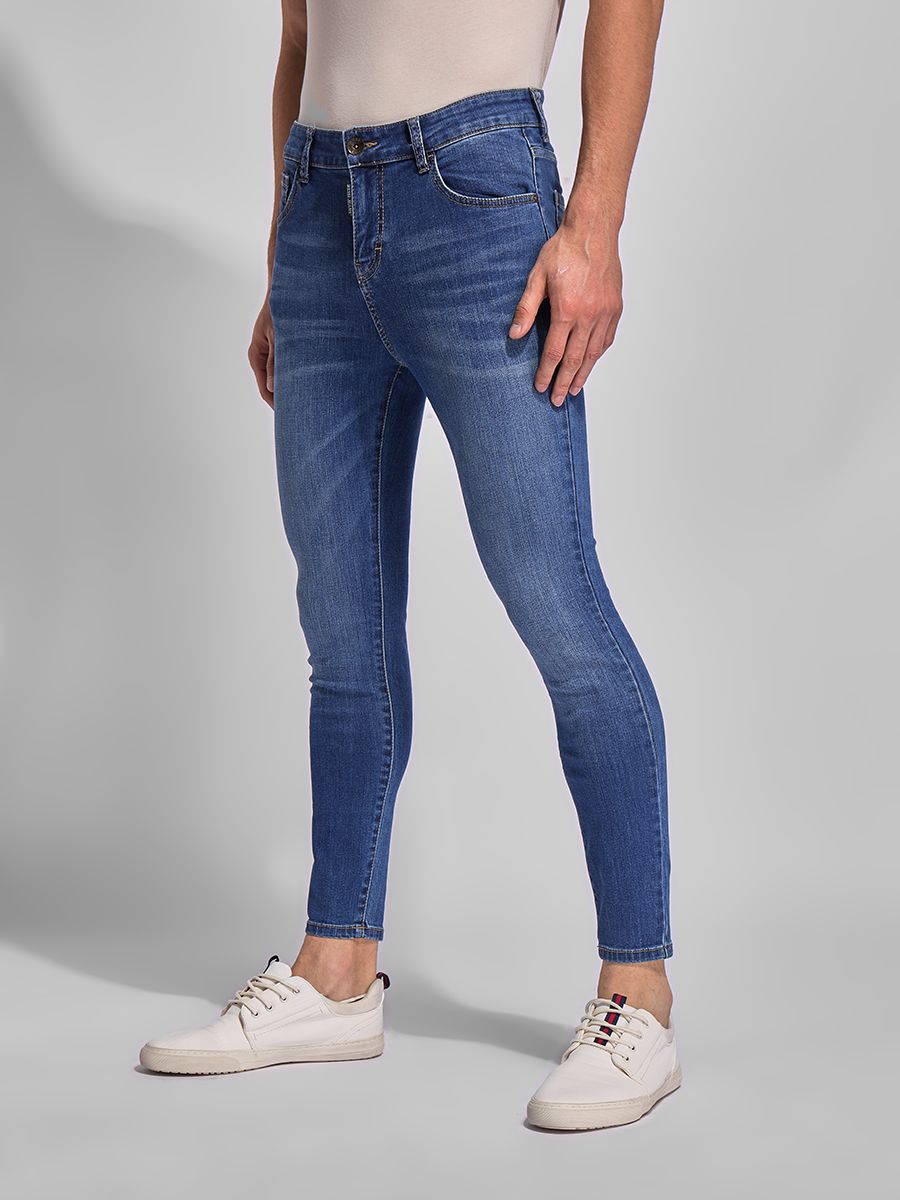 Quần dài jeans nam skinny râu mèo màu đậm vừa SJM-930