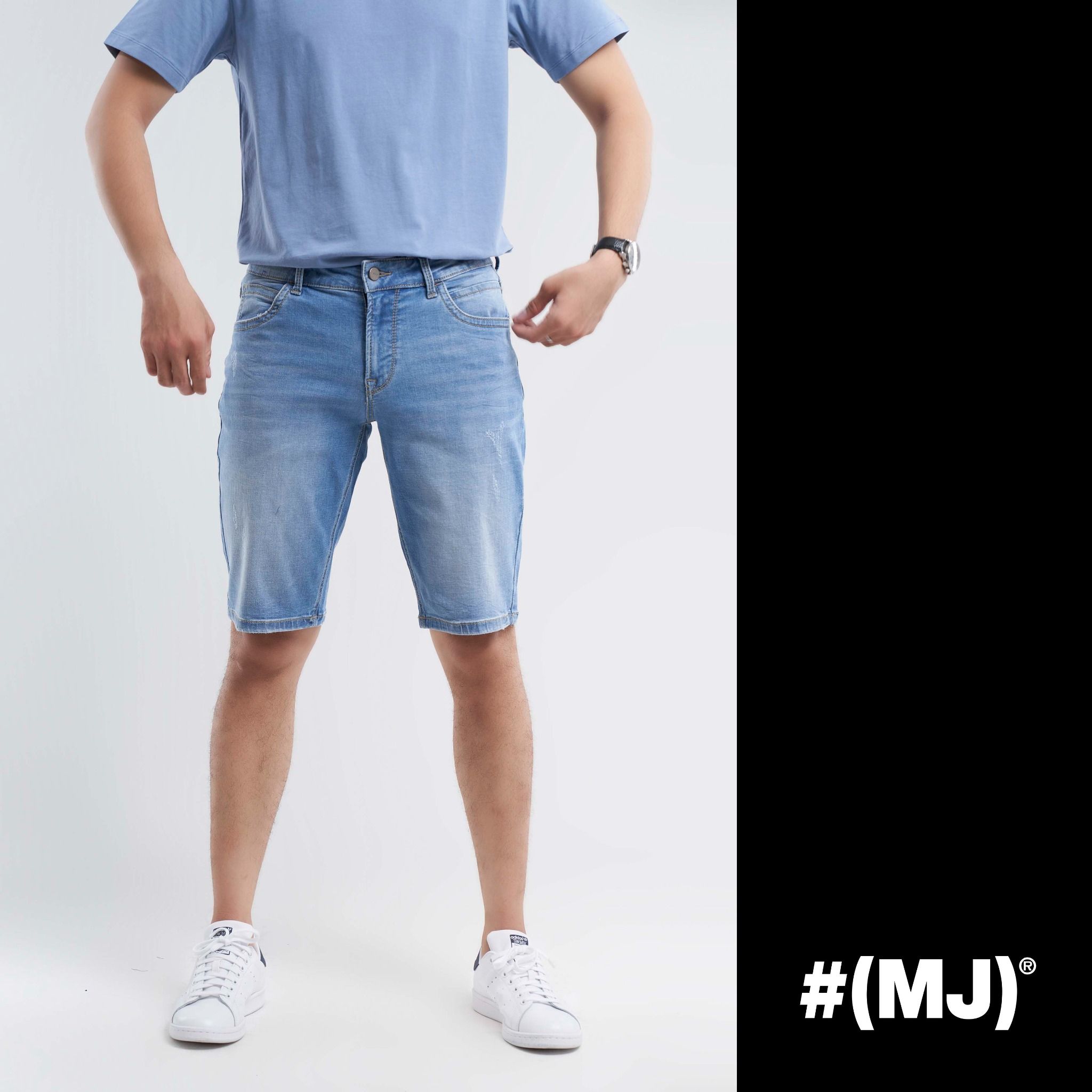 Quần short jeans nam thời trang MESSI MJB0127