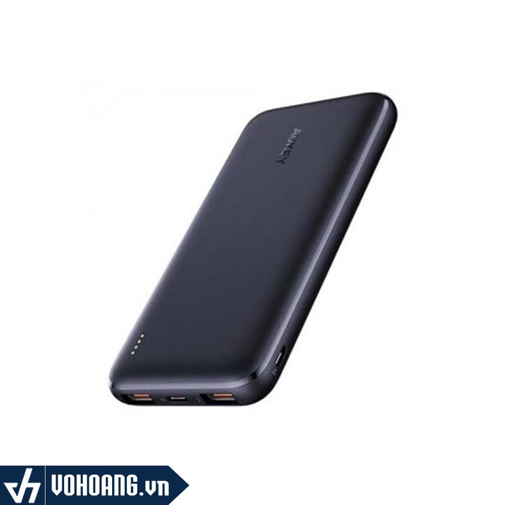 Aukey PB-N73 | Pin Sạc Dự Phòng Dung Lượng Cao 10.000mAh - Cổng Sạc Nhanh Type C 15W, 2 Cổng USB-A | Hàng Chính Hãng